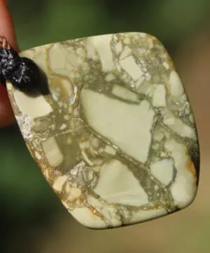 Australian Rainforest Jasper Pendant , Royal Rhyolite Necklace, Australian made macrame cord,ELVEN jewelry, green summer beach jewellery