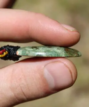 Australian Rainforest Jasper Necklace • Royal Rhyolite Pendant • Indigenous Inspired Talisman • Australian Handmade Handwoven Tropical Cord