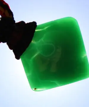 Australian Marlborough Chrysoprase Necklace • Gel Green Stone Pendant • Indigenous Inspired Tribal Talisman • Handmade Tropical Cord Jewelry