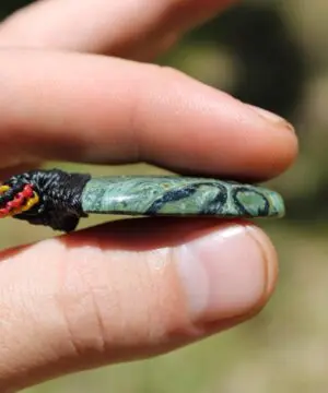 Kambaba Jasper Necklace • Stromatolite Fossil Pendant • Tribal Healing Jewelry • Indigenous-Inspired Australian Handmade Tropical Cord