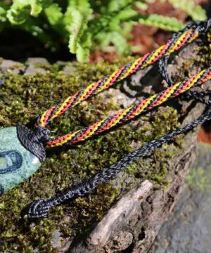 Kambaba Jasper Necklace • Stromatolite Fossil Pendant • Tribal Healing Jewelry • Indigenous-Inspired Australian Handmade Tropical Cord