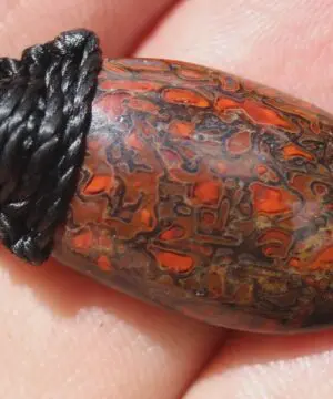 Red Dinosaur Fossil Jewelry, Authentic dragon's bone pendant, Dinosaur bone, Ancient Fossil Power, Tribal Talisman Pendant