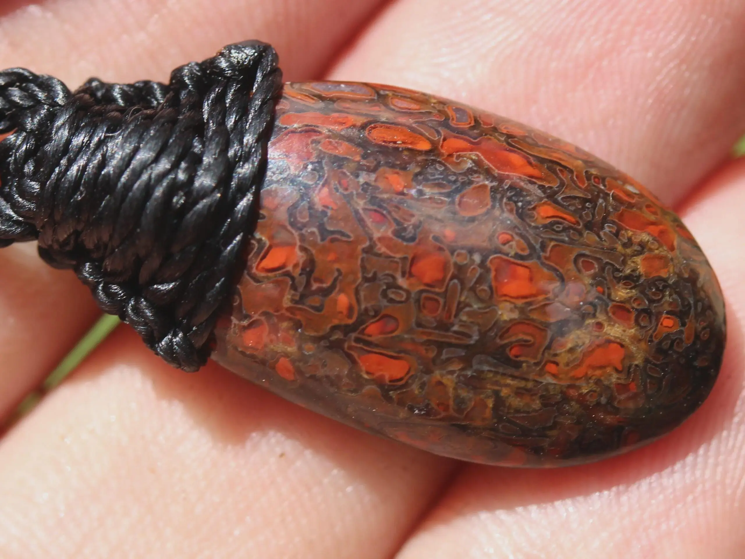 Red Dinosaur Fossil Jewelry, Authentic dragon's bone pendant, Dinosaur bone, Ancient Fossil Power, Tribal Talisman Pendant