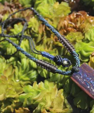 Koroit Boulder Opal Necklace, Australian Handmade Opal Pendant, Crystal Talisman, Tropical Cord Jewellery, Ethical Australian Jewellery