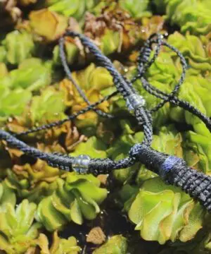 Australian KYANITE Necklace, Black Kyanite Pendant, Australian made Tropical Cord, Healing Crystal Jewellery, Handmade NeoTribal Talisman