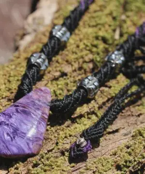 Highest Quality Charoite Pendant, Australian Handcrafted Jewellery, Rare Charoite Gemstone, Natural Purple Healing Crystal Talisman