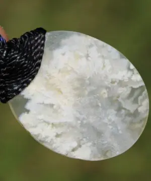 Australian Angelic Agate Necklace , agate creek pendant, Australian handmade handwoven tropical cord , Agate Pendant necklace