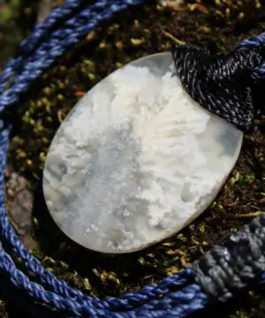 Australian Angelic Agate Necklace , agate creek pendant, Australian handmade handwoven tropical cord , Agate Pendant necklace