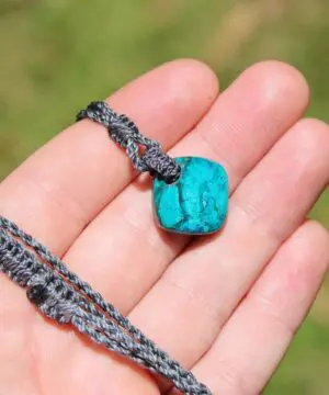 Rare Quantum Quattro Gem Silica Pendant Necklace,Malachite with Cuprite Necklace,elven healing jewelry, Australian made macrame cord