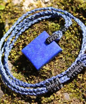 Lapis Lazuli Pendant, australian made macrame cord, elven jewelry, crystal healing natural blue stone lapis necklace, september birtstone
