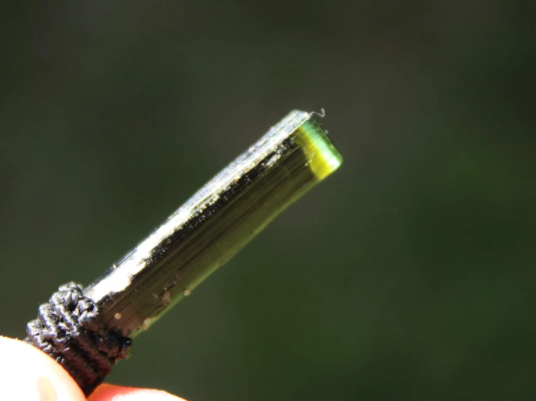 Tourmaline Necklace • Afghan Tourmaline Pendant • Raw Green Blue Crystal Talisman • Australian Handmade • Handwoven Tropical Cord