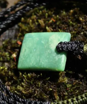 Australian Chrysoprase Necklace, Chrysoprase Pendant, Australian made Macrame Cord, Beaded crystal healing jewelry, gift for her him