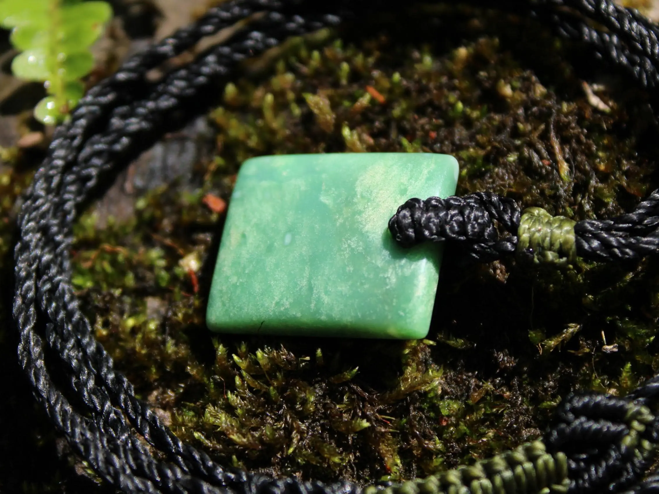 Australian Chrysoprase Necklace, Chrysoprase Pendant, Australian made Macrame Cord, Beaded crystal healing jewelry, gift for her him