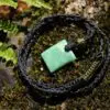 Australian Chrysoprase Necklace, Chrysoprase Pendant, Australian made Macrame Cord, Beaded crystal healing jewelry, gift for her him