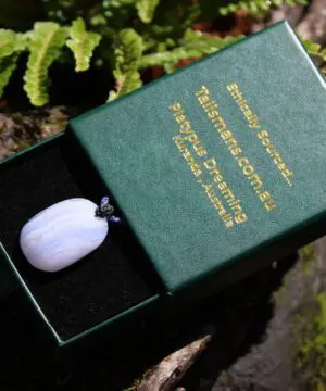 Australian Blue Lace Agate Necklace • Agate Creek Pendant • Tribal Healing Crystal Talisman • Handwoven Tropical Cord