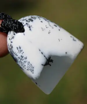 Merlinite Pendant,Dendritic Opal,Dendrite Opal Necklace,Agate necklace,Australian made Macrame Cord,Healing stone Jewelry