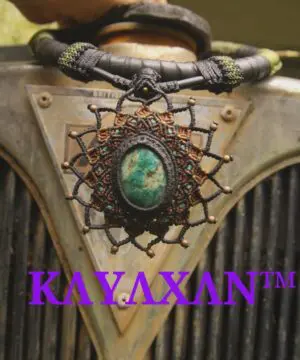 Chrysocolla Inner Tube, Amulet Upcycle Rubber Necklace, NeoTribal Fashion Recycle Burningman Jewellery, Eco Vegan Celtic Larp viking