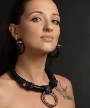 Pure Silver Tribal Talisman, Shibari BlackSUN Amulet Upcycle Necklace, Dark NeoTribal Burningman Viking clothing Larp, Australian handmade