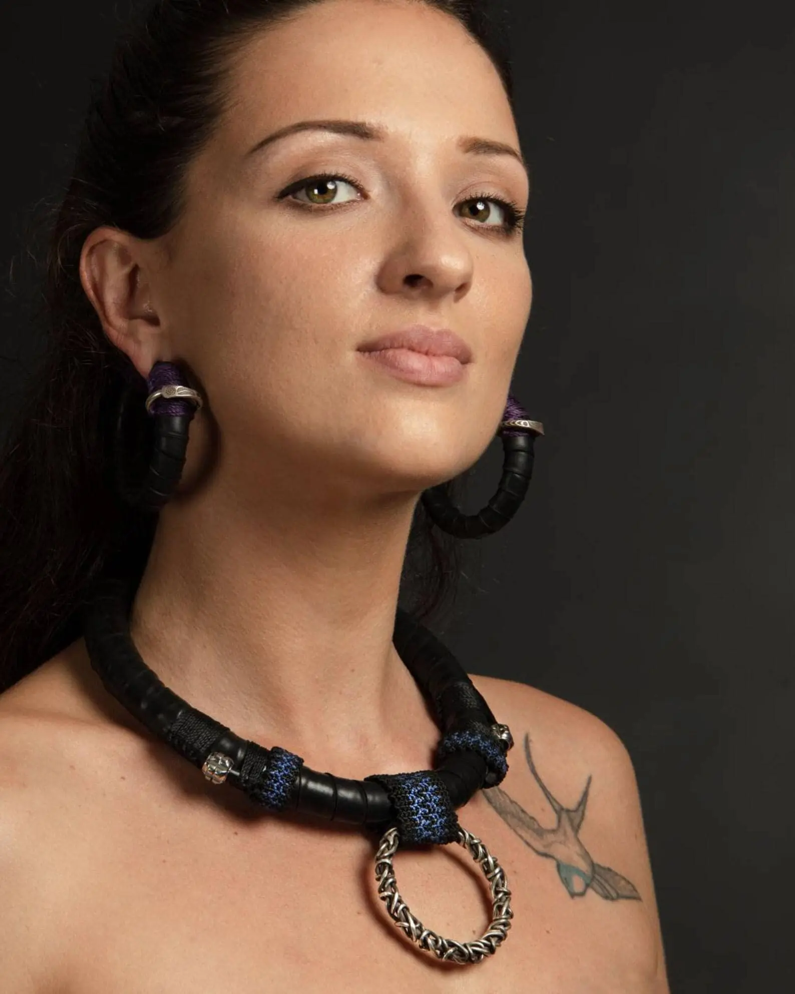 Pure Silver Tribal Talisman, Shibari BlackSUN Amulet Upcycle Necklace, Dark NeoTribal Burningman Viking clothing Larp, Australian handmade