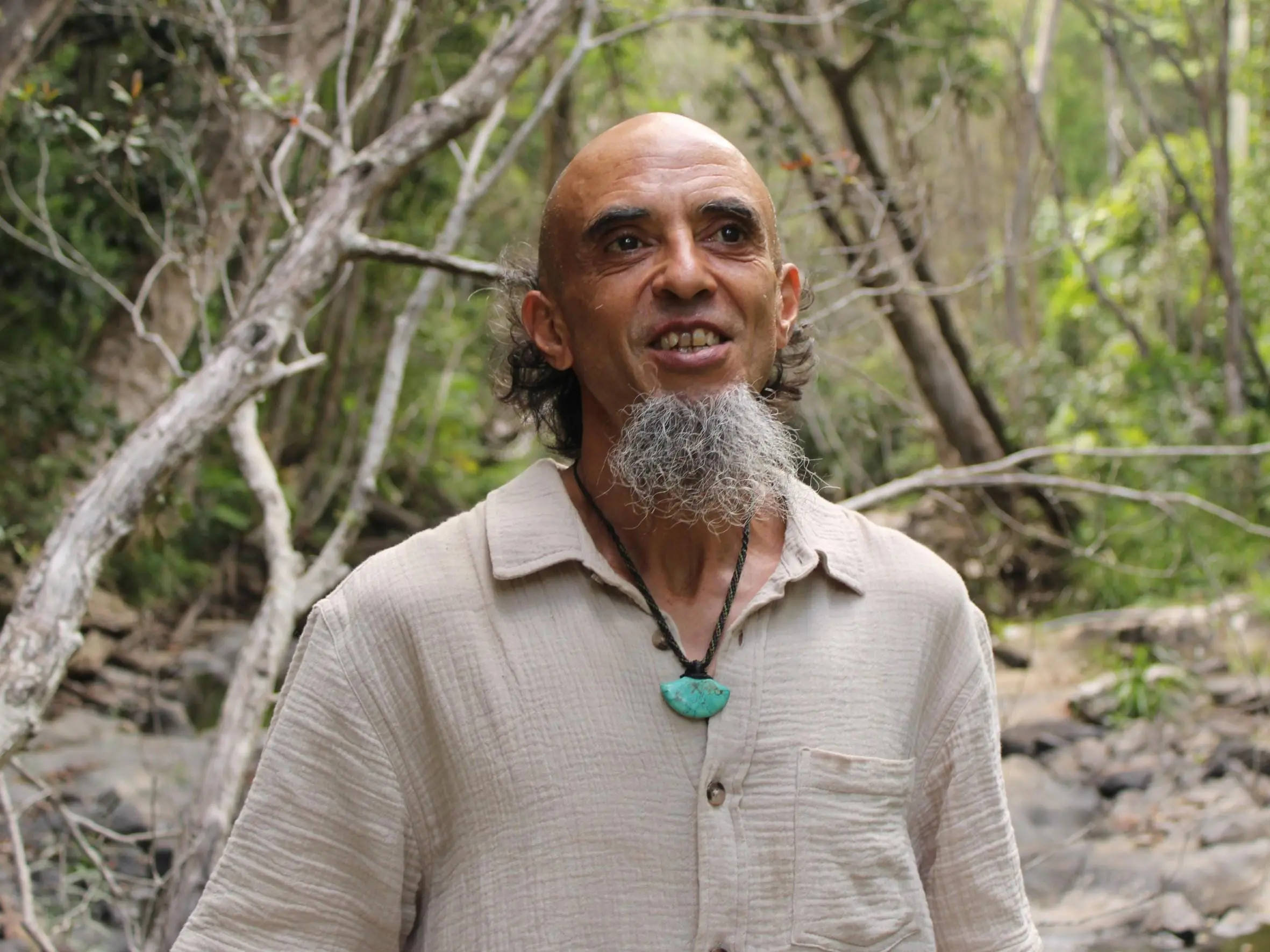 American Turquoise Pendant Talisman,Turquoise Necklace, Australian HandMade Tropical cord, Healing Crystal Jewelry, Elven Blue Stone