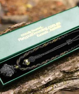 Raw Genuine Moldavite Pendant, Authentic Moldavite Necklace, Australian Made Macrame Cord Light Green Moldavite Jewelry