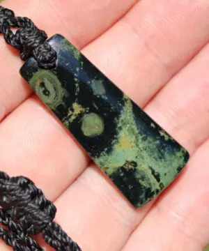 Kambaba Jasper Necklace • Stromatolite Fossil Pendant • Ancient Algae Talisman • Tribal Healing Jewelry • Australian Handmade Tropical Cord