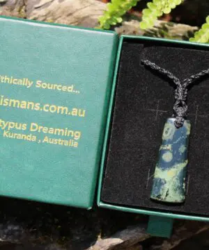 Kambaba Jasper Necklace • Stromatolite Fossil Pendant • Ancient Algae Talisman • Tribal Healing Jewelry • Australian Handmade Tropical Cord