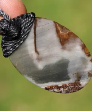 Australian outback jasper necklace,australian made thin macrame cord stone jewelry, crystal healing pendant necklace, platypus dreaming