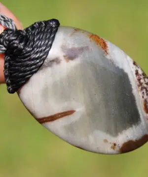 Australian outback jasper necklace,australian made thin macrame cord stone jewelry, crystal healing pendant necklace, platypus dreaming