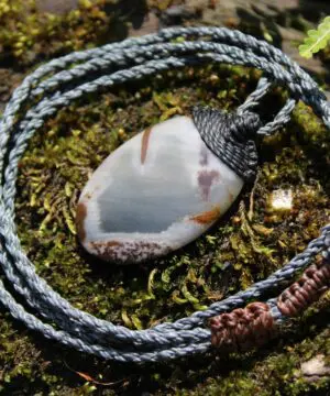 Australian outback jasper necklace,australian made thin macrame cord stone jewelry, crystal healing pendant necklace, platypus dreaming