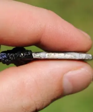 Canadian Natural Silver in Quartz Necklace • Raw Silver Quartz Pendant • Mineral Talisman • Australian Handmade • Handwoven Tropical Cord