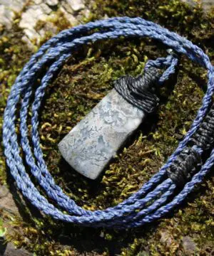 Canadian Natural Silver in Quartz Necklace • Raw Silver Quartz Pendant • Mineral Talisman • Australian Handmade • Handwoven Tropical Cord