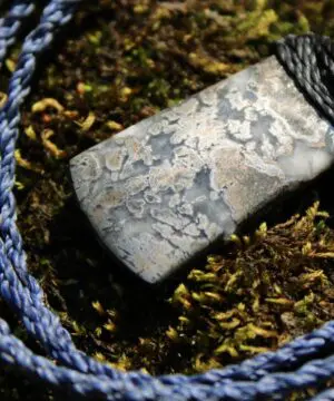 Canadian Natural Silver in Quartz Necklace • Raw Silver Quartz Pendant • Mineral Talisman • Australian Handmade • Handwoven Tropical Cord