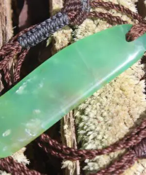 Australian chrysoprase pendant Green Chrome Calcedony stone necklace, natural stone jewelry, Australian made macrame cord, june birthstone,