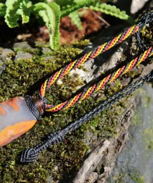 Kerrouchan Agate Pendant • Tribal Healing Crystal Necklace • Australian Handmade Tropical Cord • Indigenous Inspired Talisman