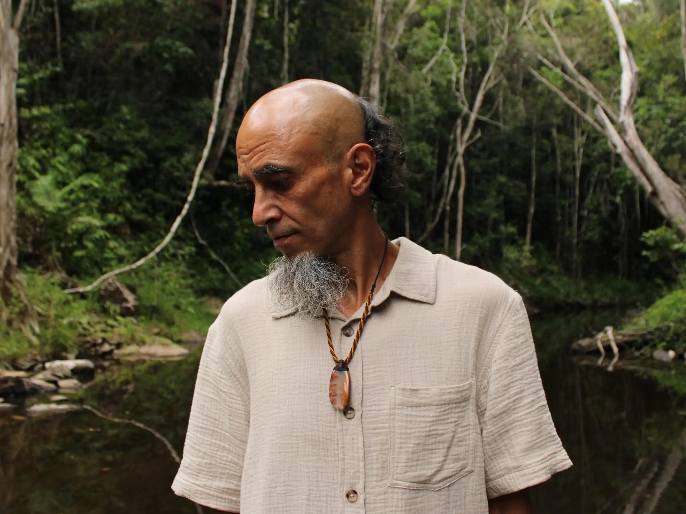 Kerrouchan Agate Pendant • Tribal Healing Crystal Necklace • Australian Handmade Tropical Cord • Indigenous Inspired Talisman