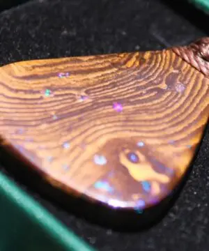 Australian Matrix OPAL Pendant Necklace, Australian Solid Seam Boulder Opal jewelry, Australian Made Macrame Cord Healing Jewelry