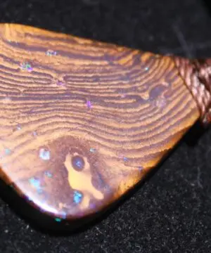 Australian Matrix OPAL Pendant Necklace, Australian Solid Seam Boulder Opal jewelry, Australian Made Macrame Cord Healing Jewelry