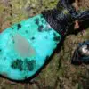 AUSTRALIAN Gem Silica CHRYSOCOLLA Pendant,Natural Malachite Necklace, Australian handade Tropical cord necklace, Malachite Gemstone Pendant