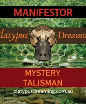 Mystery MANIFESTOR Stone Necklace, Manifest Crystal Stone Pendant, Australian Handmade Tropical Cord Healing Protection Talisman