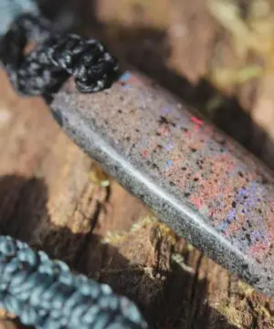 FIRE MATRIX Fairy OPAL Necklace, Australian Opal Tribal Pendant, Australian made macrame cord, dragon sun necklace, october birthstone