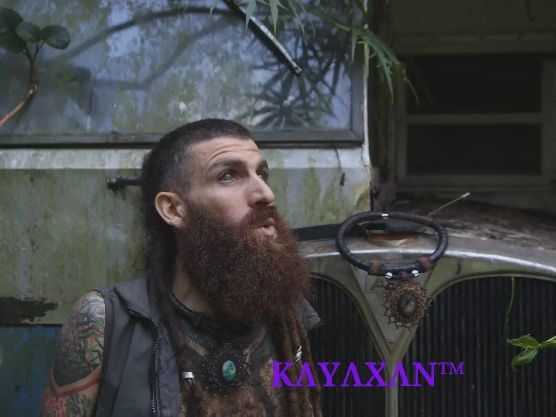 Chrysocolla Inner Tube, Amulet Upcycle Rubber Necklace, NeoTribal Fashion Recycle Burningman Jewellery, Eco Vegan Celtic Larp viking