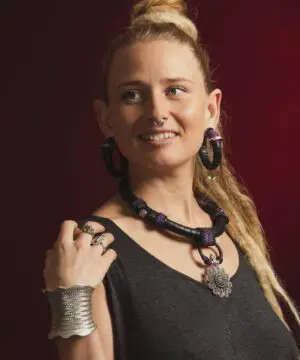 Dark Silver Tribal Necklace — Australian handmade tribal talisman, Spirit lock , Protection TaLISMAN, NeoTribal / Viking LARP Amulet,