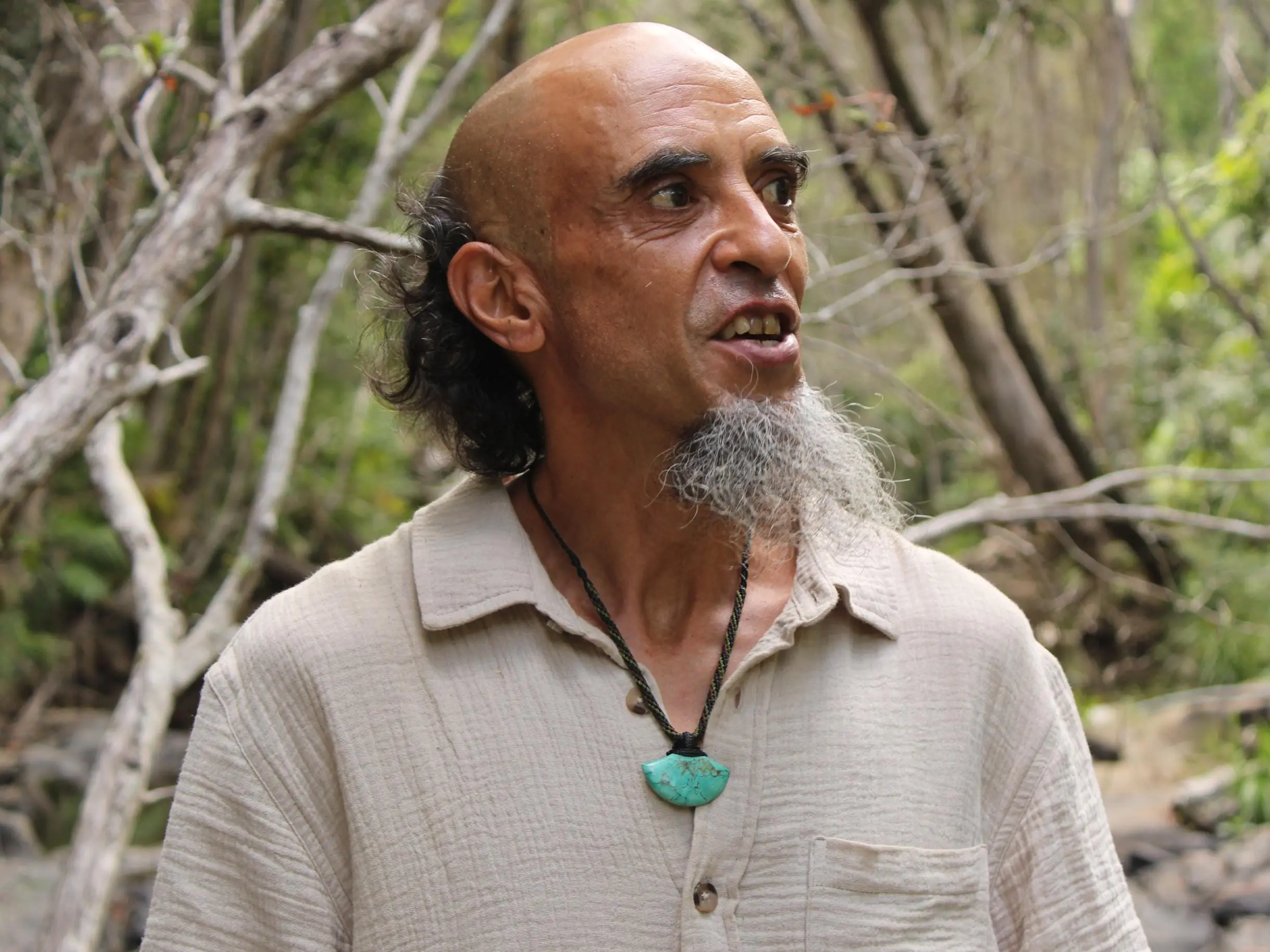 American Turquoise Pendant Talisman,Turquoise Necklace, Australian HandMade Tropical cord, Healing Crystal Jewelry, Elven Blue Stone