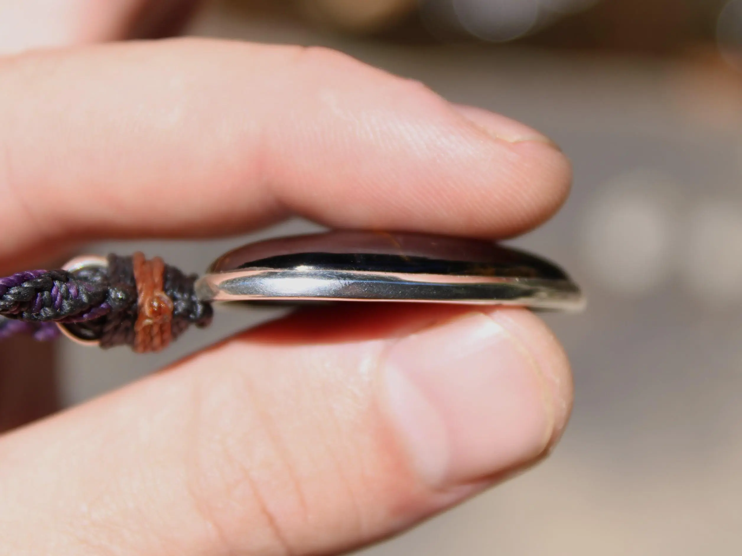 Exclusive Pietersite Pendant Necklace, Premium Crystal Healing Jewelry,Blue Tiger Eye Gemstone Necklace, Handcrafted Australian Macrame