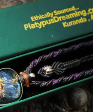 Exclusive Pietersite Pendant Necklace, Premium Crystal Healing Jewelry,Blue Tiger Eye Gemstone Necklace, Handcrafted Australian Macrame