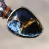 Exclusive Pietersite Pendant Necklace, Premium Crystal Healing Jewelry,Blue Tiger Eye Gemstone Necklace, Handcrafted Australian Macrame