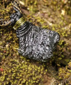 Raw Genuine Moldavite Pendant, Authentic Moldavite Necklace, Australian Made Macrame Cord Light Green Moldavite Jewelry