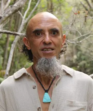 Hemimorphite Crystal Talisman Necklace • Australian Handmade Handwoven Tropical Cord • Healing Blue Stone Tribal Pendant