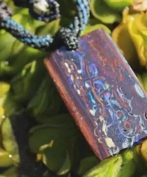 Koroit Boulder Opal Necklace, Australian Handmade Opal Pendant, Crystal Talisman, Tropical Cord Jewellery, Ethical Australian Jewellery